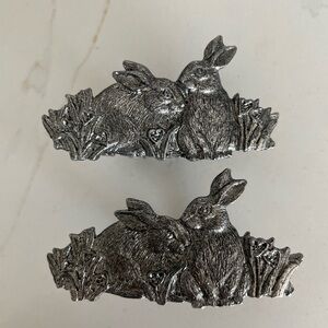 Vintage Bunny Napkin Rings Set